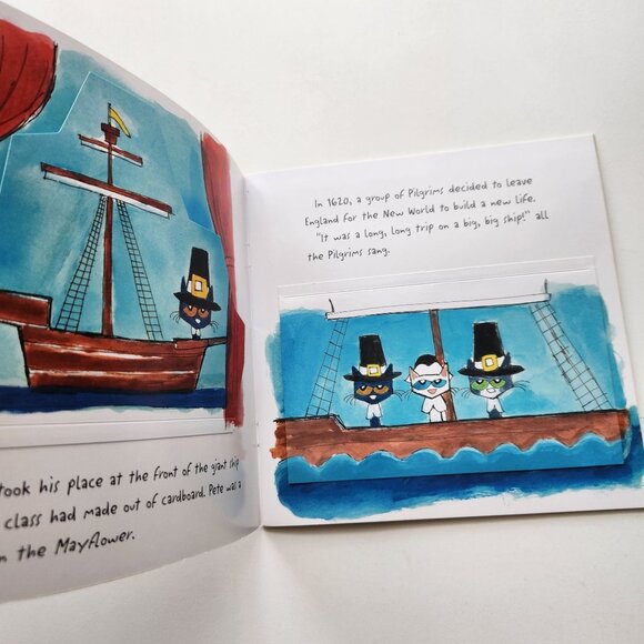 Pete The Cat The First Thanksgiving Lift-The-Flap Book By Kimberly & James Dean - Picture 7 of 9